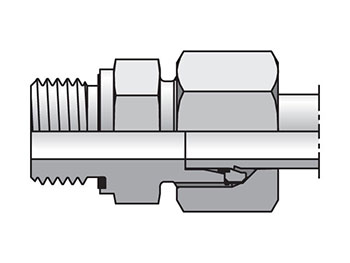 GE10SMEDCF EO/EO-2 Straight, Male Connector - 24° Flareless / Metric with EOlastic Seal GE10SMEDCF EO/EO-2 Straight, Male Connector - GE-M-ED