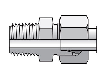 GE18LR1/2KEGCF EO/EO-2 Straight, Male Connector - 24° Flareless / BSPT or BSPP GE18LR1/2KEGCF EO/EO-2 Straight, Male Connector - GE-R